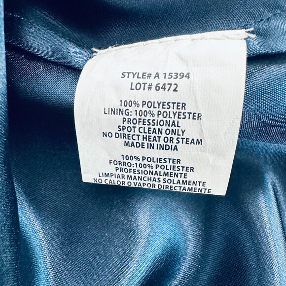 Betsy & Adam Blue Beaded and Sequin Sleeveless Chiffon Gown - Size 8 - Picture 10 of 10